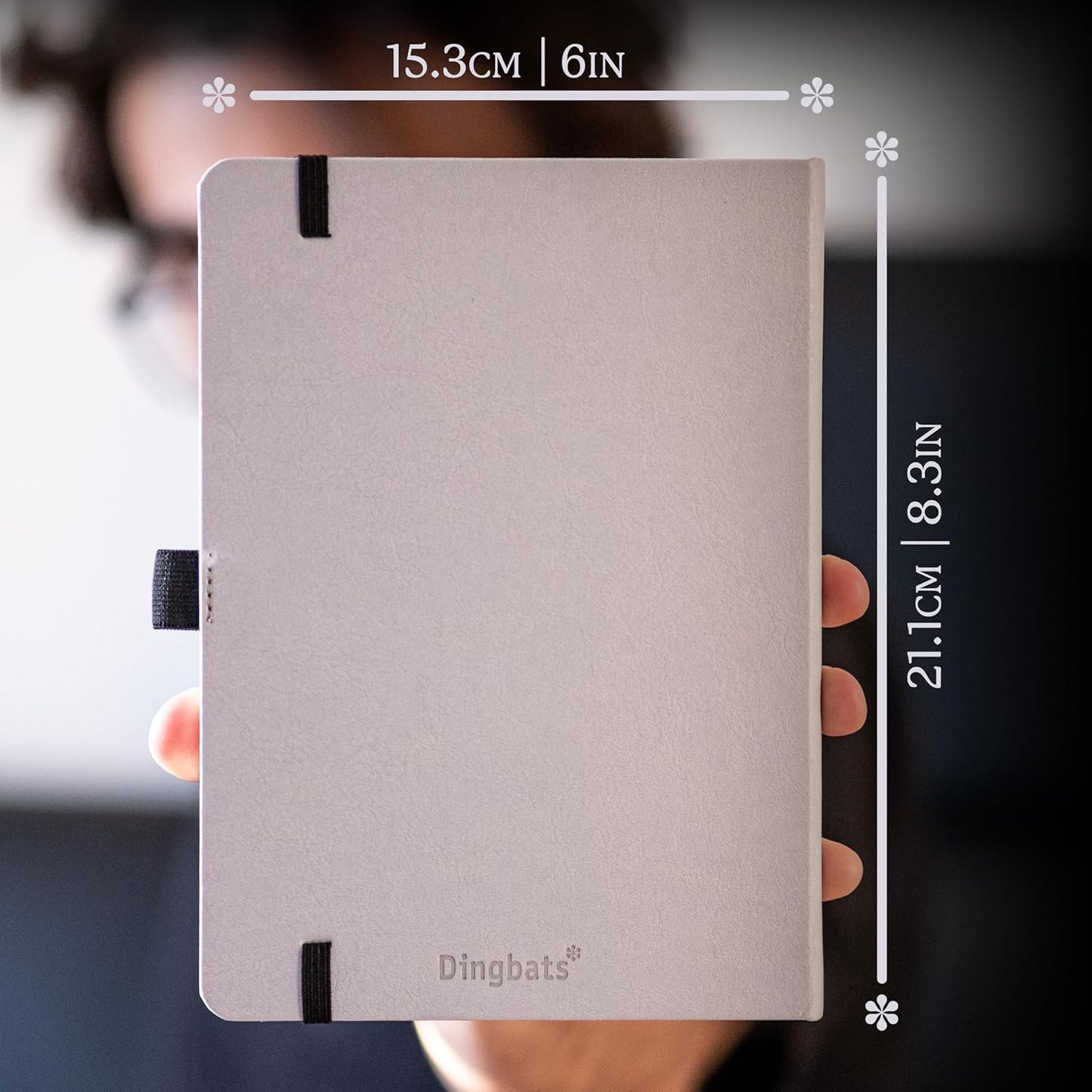 Dingbats - Earth Dotted A5 Medium Notebook, Glicine Arctic - Hardcover - Cream 100gsm Ink-Proof Paper - Numbered Pages, Index & Key Pages