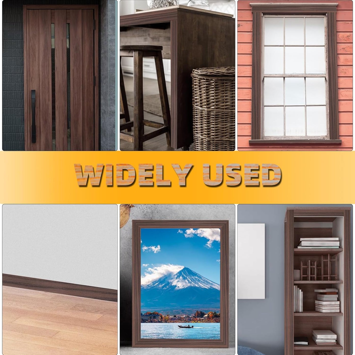 GSCIT Club Wood Grain Repair Tape, 2.3 inch X 100ft Self Adhesive Walnut Grain Repair Patch for Tables, Chairs, Baseboards, Doors, Windows, Floors, Handicraft DIY.