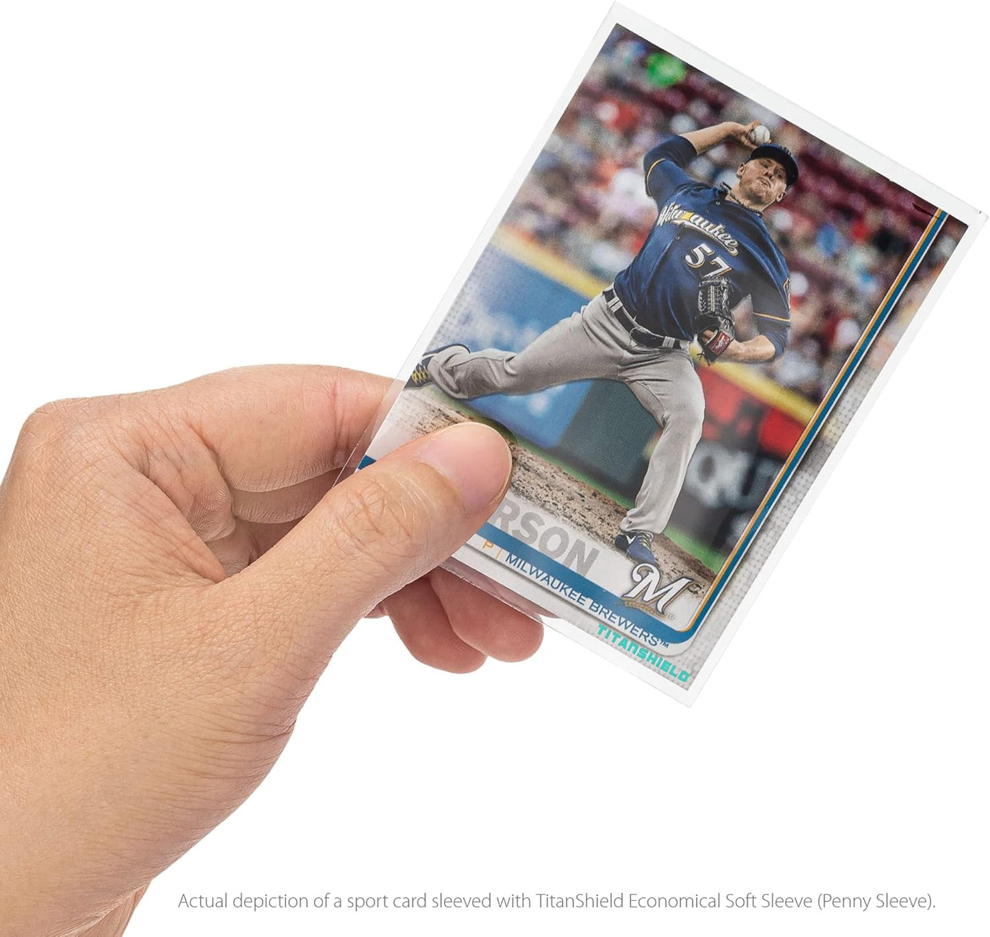 TitanShield 125 Count 60-Microns Thickness Soft Penny Card Sleeves 2-5/8” x 3-5/8” (67x94mm), Ultra Clear