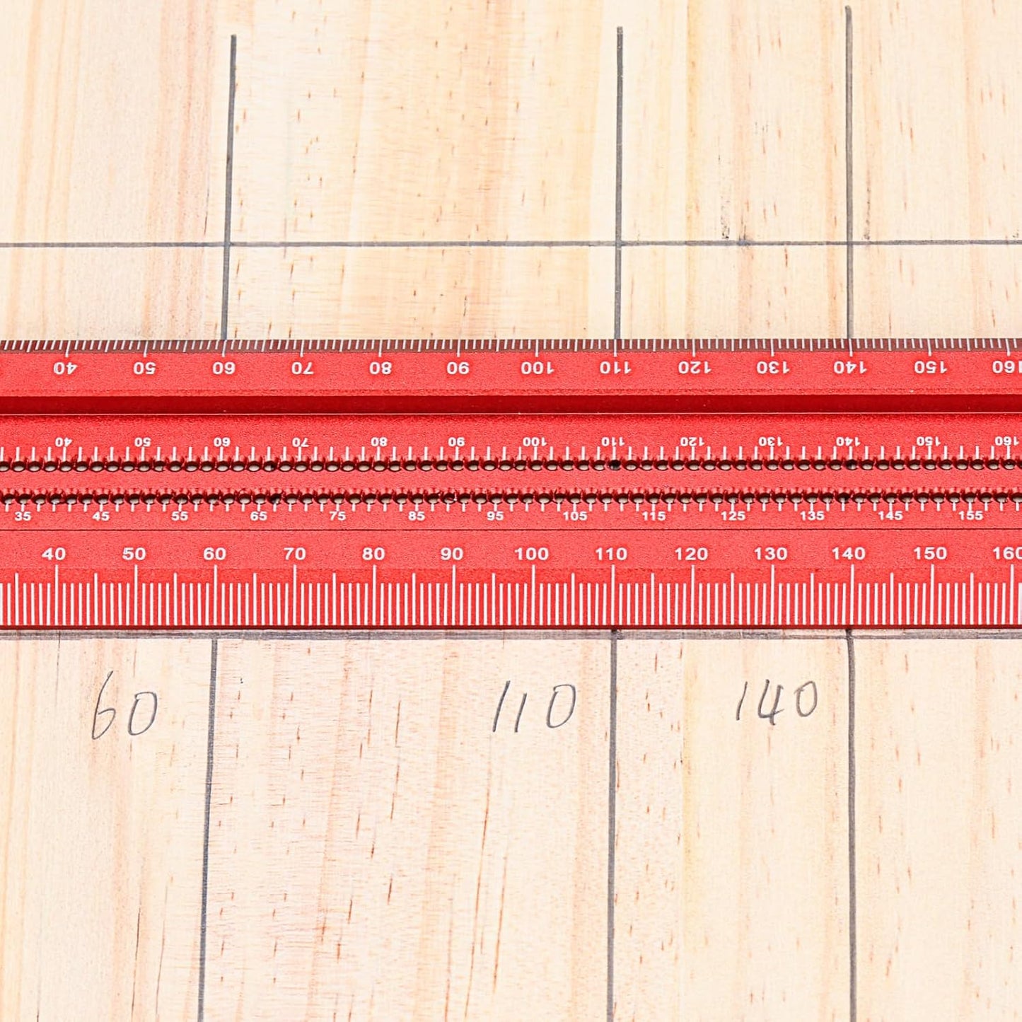 Woodworking Scriber T-Square Ruler 300mm with Thoughtful Support Lips, Architect Ruler for Carpenter Work, Layout and Measuring Tools…