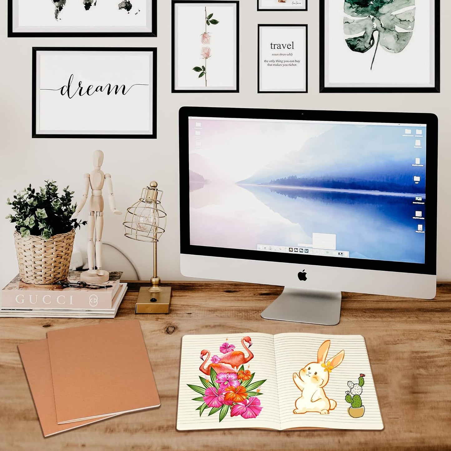 30 Pack Large B5 College Ruled Notebook & Journal Bulk, Kraft Cover, B5 Size, 7.6x10 inch, 60 Pages, Line Thick Paper, Subject Note Pad Planner Set for Women Men Kids Traveler Student Office