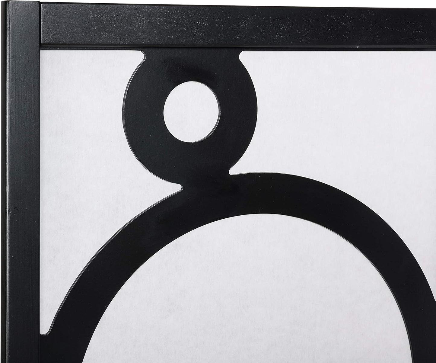 NicBex Room Divider 4 Panel Room Dividers with Circle Pattern Partition Room Dividers and Folding Privacy Screens Wall Divider for Home, Office, Room Separation,70" W x 1" D x 70" H, White+Black