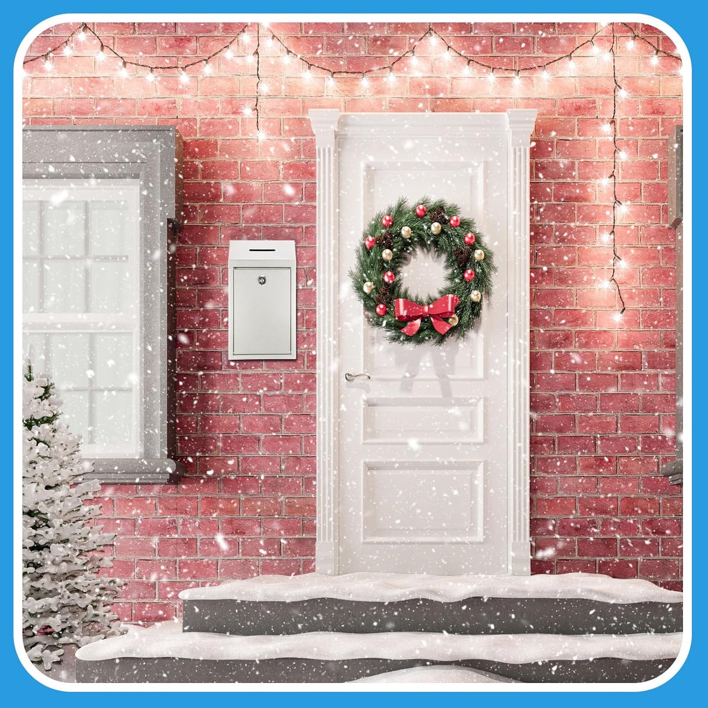 Metal Donation Cash Box Collection Safe Suggestion Box with Lock Wall Mounted Mailbox Delivery Ballot Container for Home Office Outdoor Door