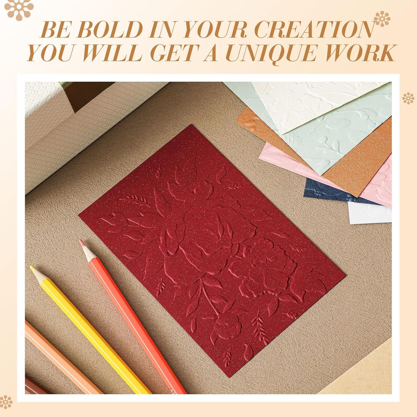 Geiserailie 8 Pieces Embossing Folders Embossing Machine Template Paper Card Heart Folders for Card Making DIY Flower Scrapbook Photo Album Craft Decoration 5.9 x 4.1 Inch(8 Pcs,Stylish Style)