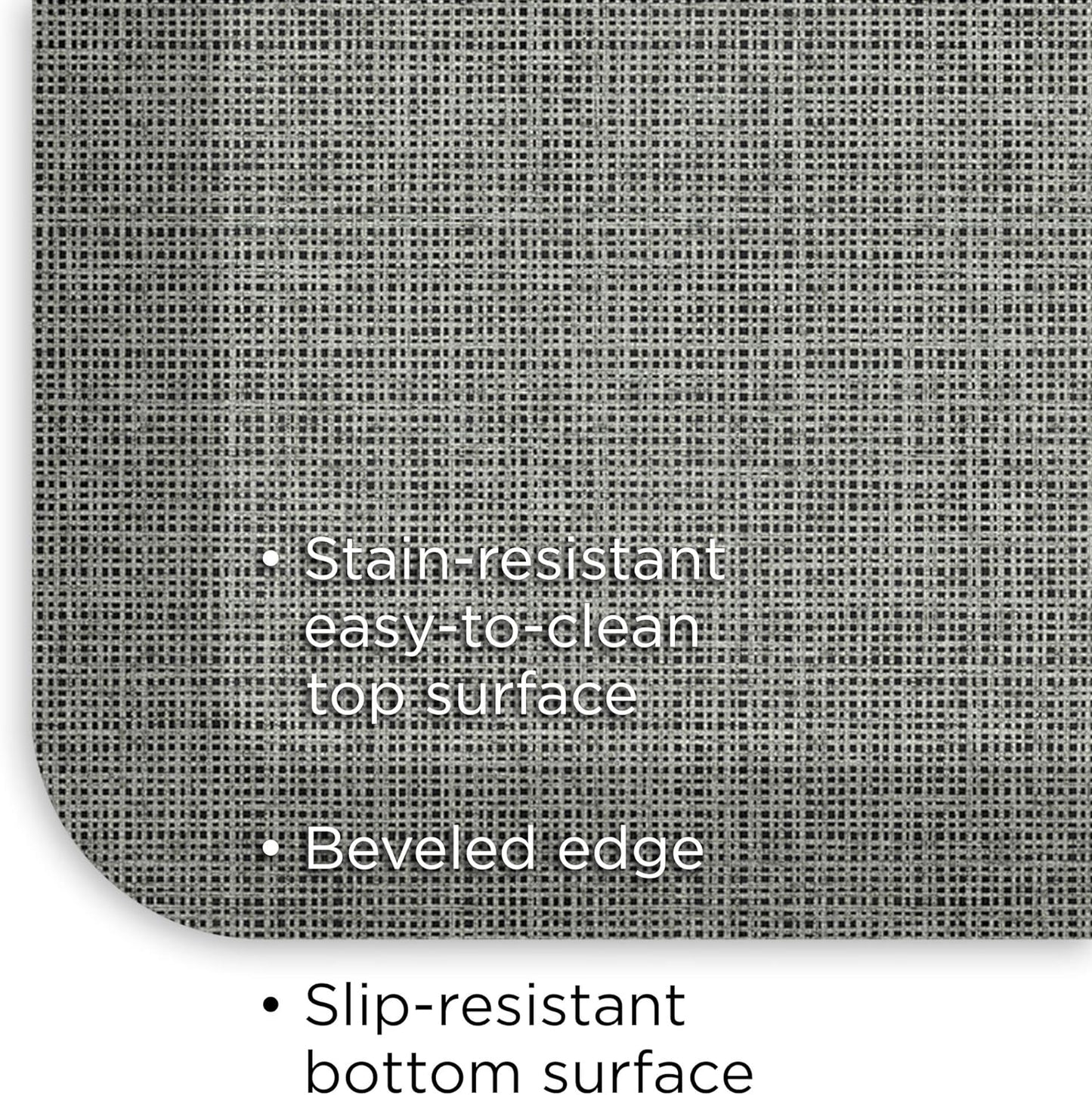 NewLife by GelPro Ergo-Foam Cushioned Anti-Fatigue Standing Kitchen Floor Mat, Padded Stain-Resistant, Waterproof, Non-Slip Comfort Padded Desk/Office Mat - 20" x 48", Tweed Grey Goose