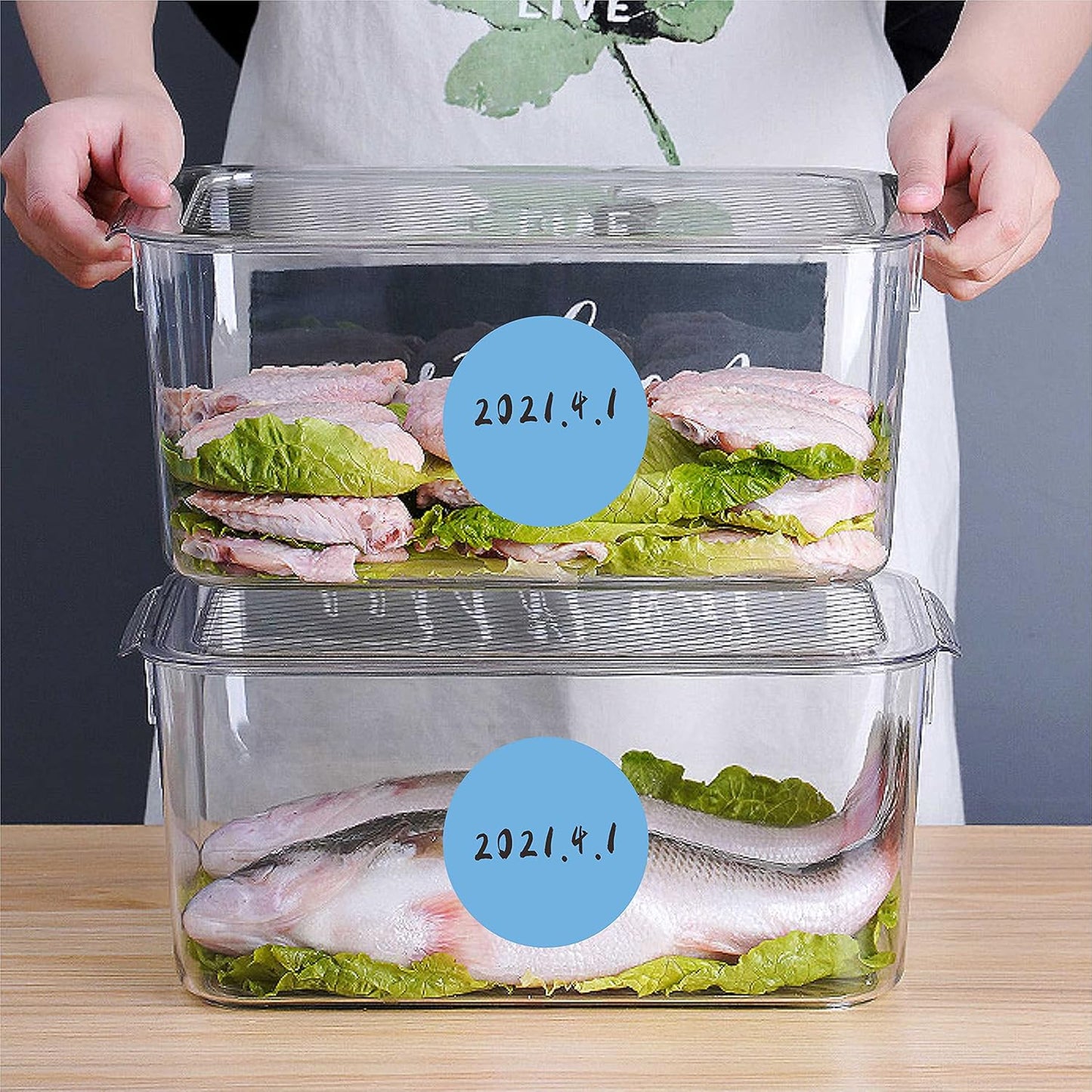 PARLAIM 3 Inch Round Permanent Adhesive Color Cod Dot Stickers,500 per Dispenser Box Roll dots Label Inventory Circle Stickers (Light Blue)