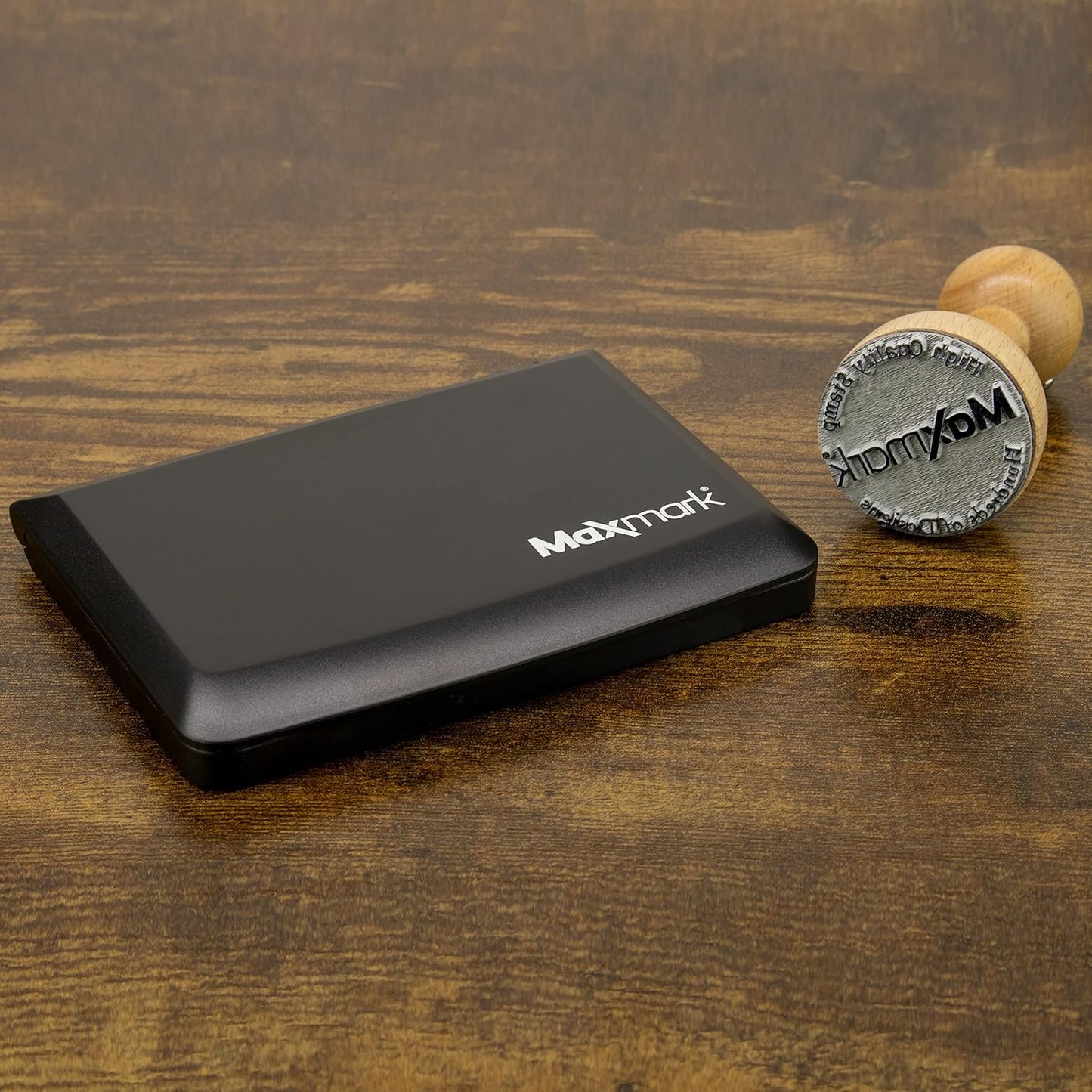 MaxMark Large Red Stamp Pad - 2-3/4" by 4-1/4" - Premium Quality Felt Pad