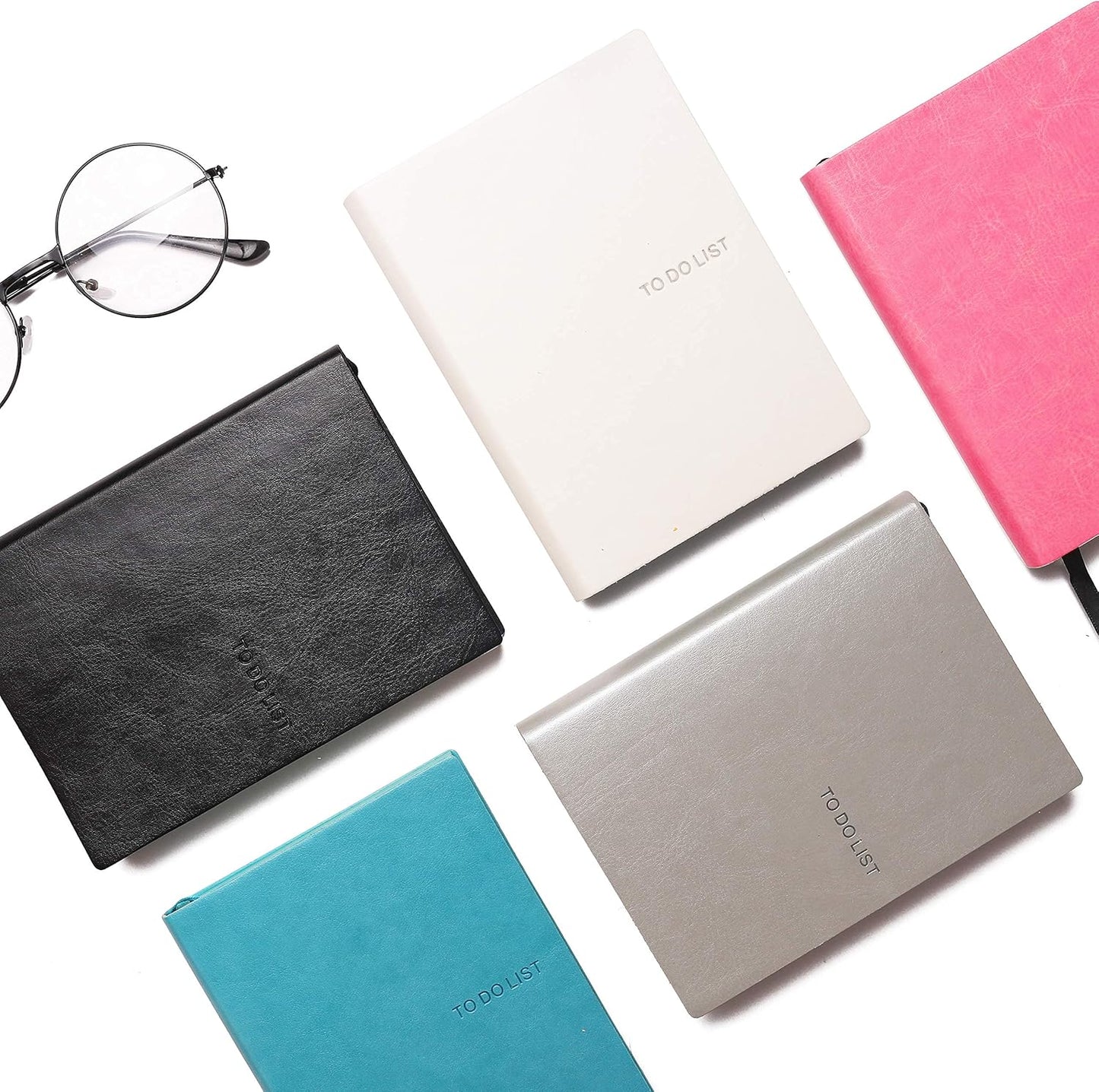 Daily to Do Checklist Notebook, Task Management, Organizer Planner, Hardcover, Ribbon Bookmark, 4.1 x 5.8”, A6 size, 110 Sheets (Blue)