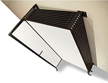 Wall-Mounted Sliding StraightWall Room Divider | Adjustable Widths | Locking Wheels | Room Separator | Up to 11'3" Wide x 5' Tall Slate Fabric Panels