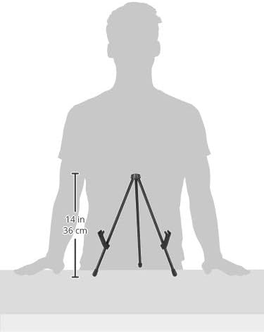 Amazon Basics Tabletop Instant Easel, Black Steel Table Top Easels for Display, Adjustable & Portable Tripod for Paintings, Signs, Posters