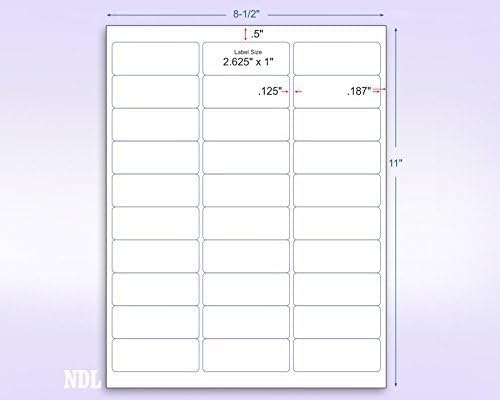 NextDayLabels - 8-1/2 x 11 Neon Color High Light Fluorescent Labels for Laser & Inkjet Printer (Blue Fluorescent, 1" x 2-5/8" - 30 Per Page | 3000 Labels)