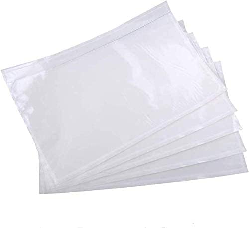 100 Pcs-7.5x5.5 Packing List Mailing Envelopes Shipping Envelopes Packing List Clear Adhesive Shipping label sleeves Shipping Supplies for Small Businesses