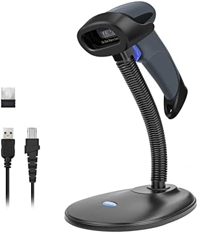 NETUM Wireless 2D QR Barcode Scanner Bluetooth with Stand, 3 in 1 Automatic Bar Code Imager Reader Handhold Scanner Gun Compatible for Laptops, Computers, Cashier, POS -M8S