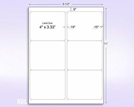 NextDayLabels - 8-1/2 x 11 Neon Color High Light Fluorescent Labels for Laser & Inkjet Printer (Orange Fluorescent, 4" x 3-1/3" - 6 Per Page | 150 Labels)