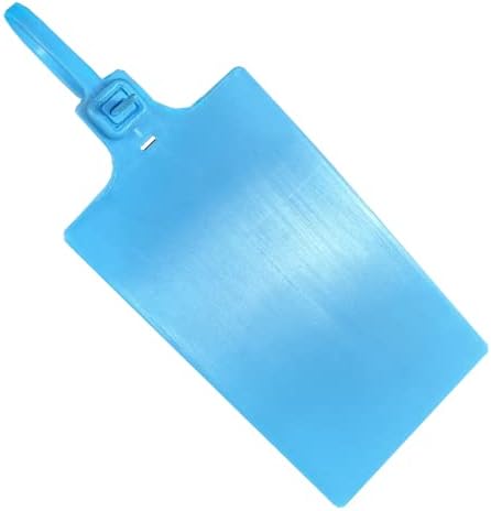 Blank Labeling Tags Waterproof Plastic Tags for Labeling Writeable Zip Tie Tag Seals 2.28"×3.94" 200pcs，Blue