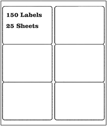9527 Product 6 up 3-1/3 X 4 Sticker Labels Shipping Address Labels for Laser/Ink Jet Printer,500 Sheets,Total 3000 Labels