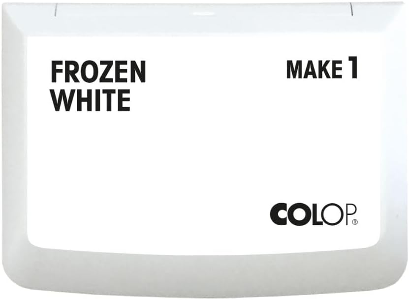 COLOP Make Series, Ink Stamp Pads, with Non-Toxic Premium Ink, Water-Based Acid-Free (Frozen White, Make 1-1-15/16" x 3-1/2")