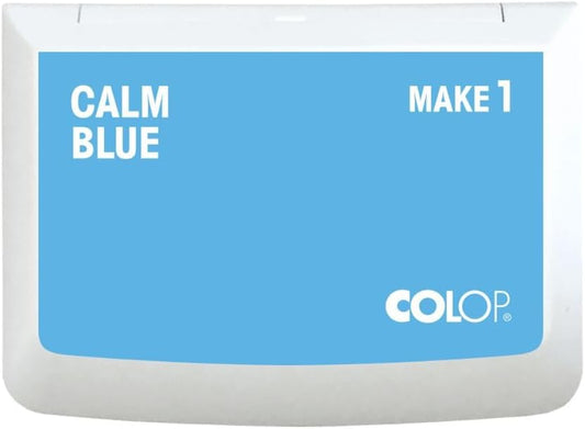 COLOP Make Series, Ink Stamp Pads, with Non-Toxic Premium Ink, Water-Based Acid-Free (Calm Blue, Make 1-1-15/16" x 3-1/2")