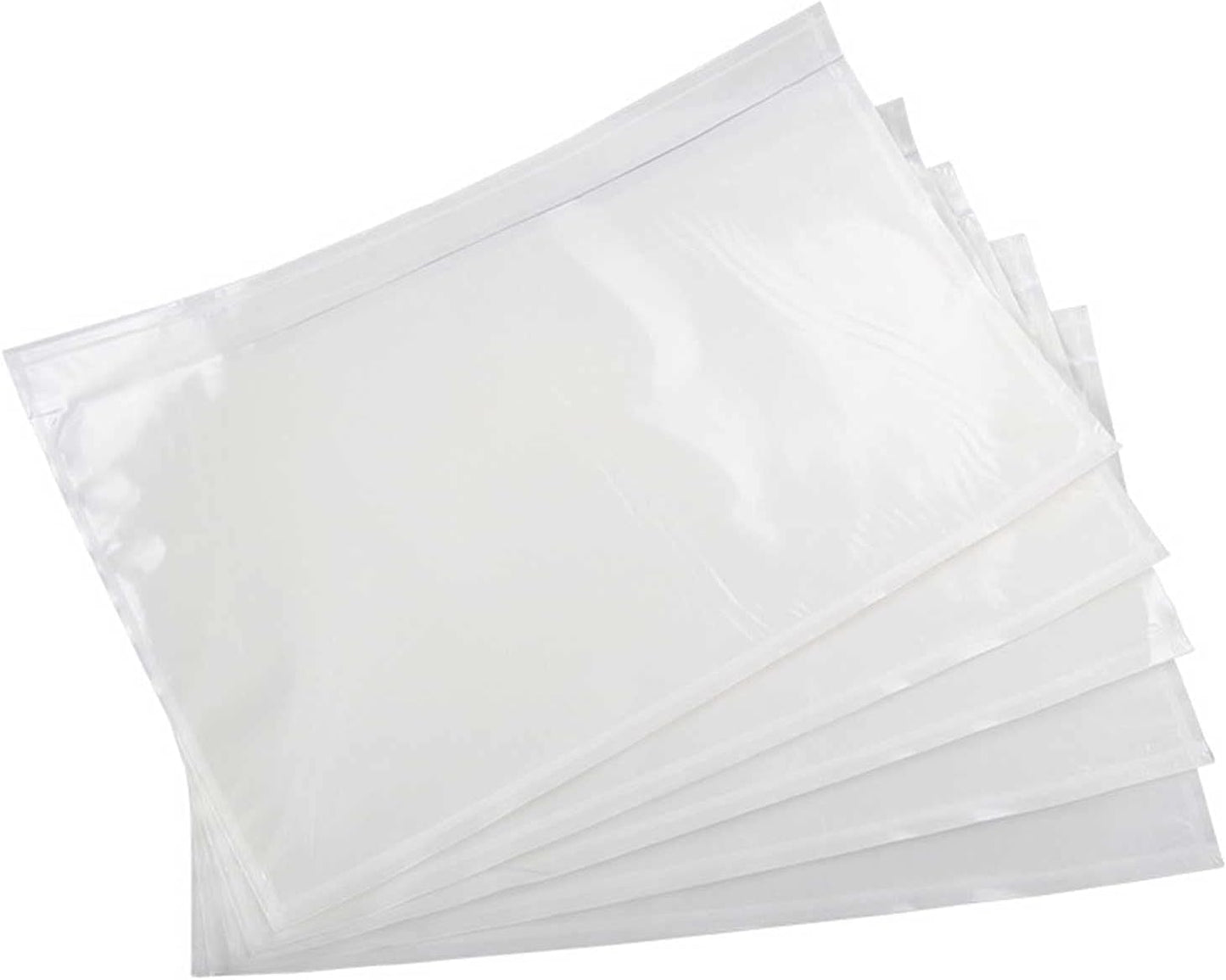 7.5" x 5.5" Packing List Pouches, 100 Pack Shipping Label Envelopes Clear Adhesive Top Loading Packing List