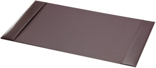Dacasso Bonded Pad with Side Rails Luxury Leather Desk Blotter for Writing, 30 x 18, Brown