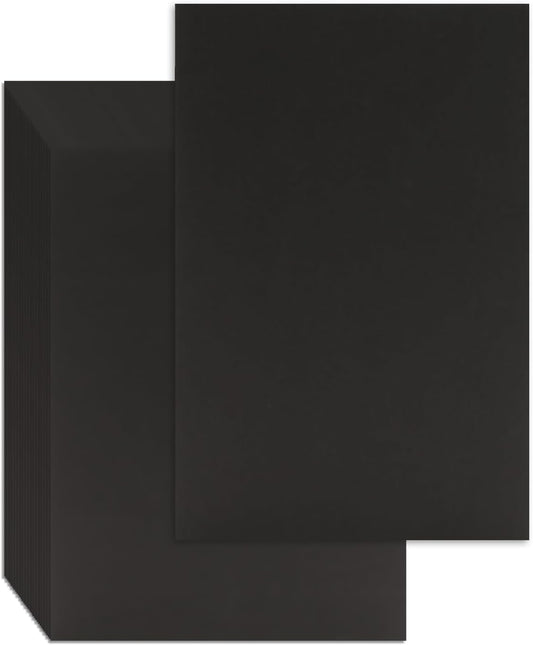 25 Pcs Book Board, Binder Board, Cover Board, Heavy Duty Chipboard for Book Binding, DIY Cardboard (Black, 5.5 x 8.5 Inch 80PT)