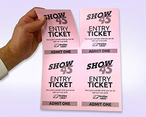 8-1/2" x 11" Laser/Inkjet Postcards 4 Per Page, (4-1/4" x 5-1/2" Each Card | Pink, 4000 Cards)