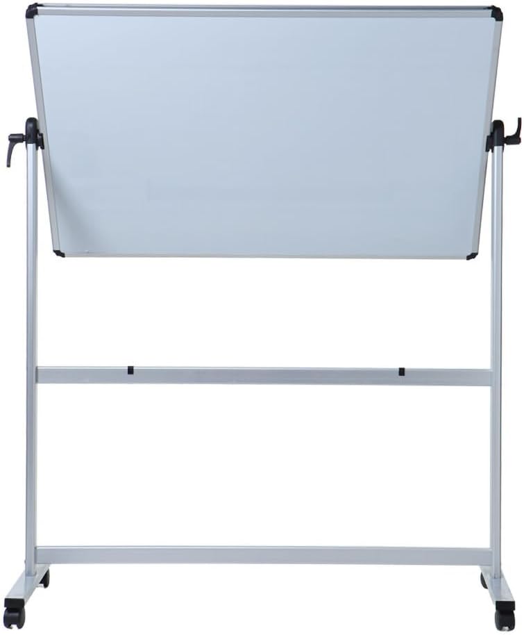 VIZ-PRO Double-Sided Magnetic Mobile Whiteboard, 72 x 48 Inches, Rolling Dry Erase Board Easel Stand on Wheels with Aluminium Frame for School Office Home 6' x 4'