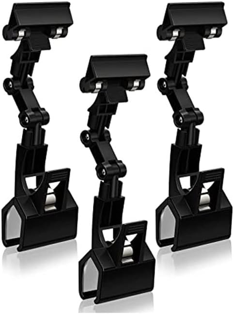3pcs Sign Clips Clip Holder Sign Holder Clip Paper Holder for Table Top Clip On Sign for Paper Holder Computer Monitor Handy Artist Supplies Holder(Black)