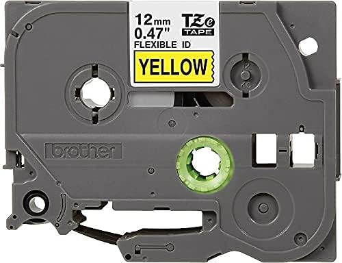 Brother Laminated Flexible ID Black on Yellow 1/2 Inch Tape - Retail Packaging (TZeFX631) - Retail Packaging