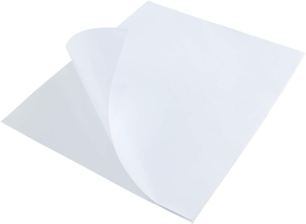 L LIKED 500 Sheets Matte Sticker Paper Full-Sheet 8-1/2" x 11" Self Adhesive Shipping Labels for Laser & Inkjet Printers, White (500 Labels)