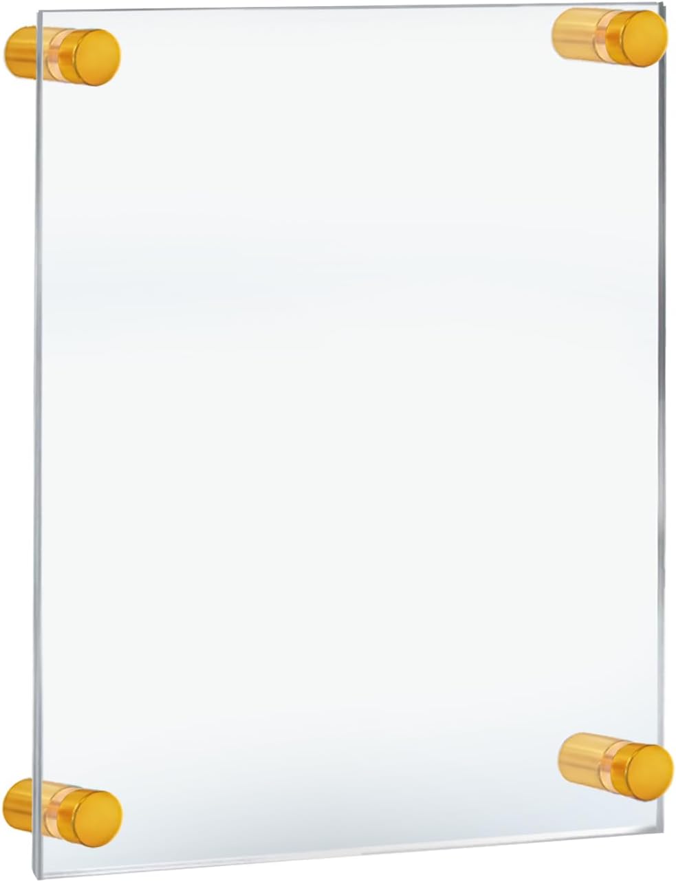 Azar Displays 105508-GLD Acrylic Floating Double Panel Wall Frame,11" x 17" Graphic Size, Overall Frame Size: 15" x 21", Gold