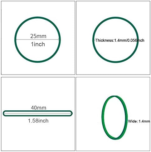 AMUU Rubber Bands 500pcs Green size 10 Small Rubber Bands rubber band for Office School Home Strong Elastic Band Loop Office Supplies Flatten size approximately 1.58 inches