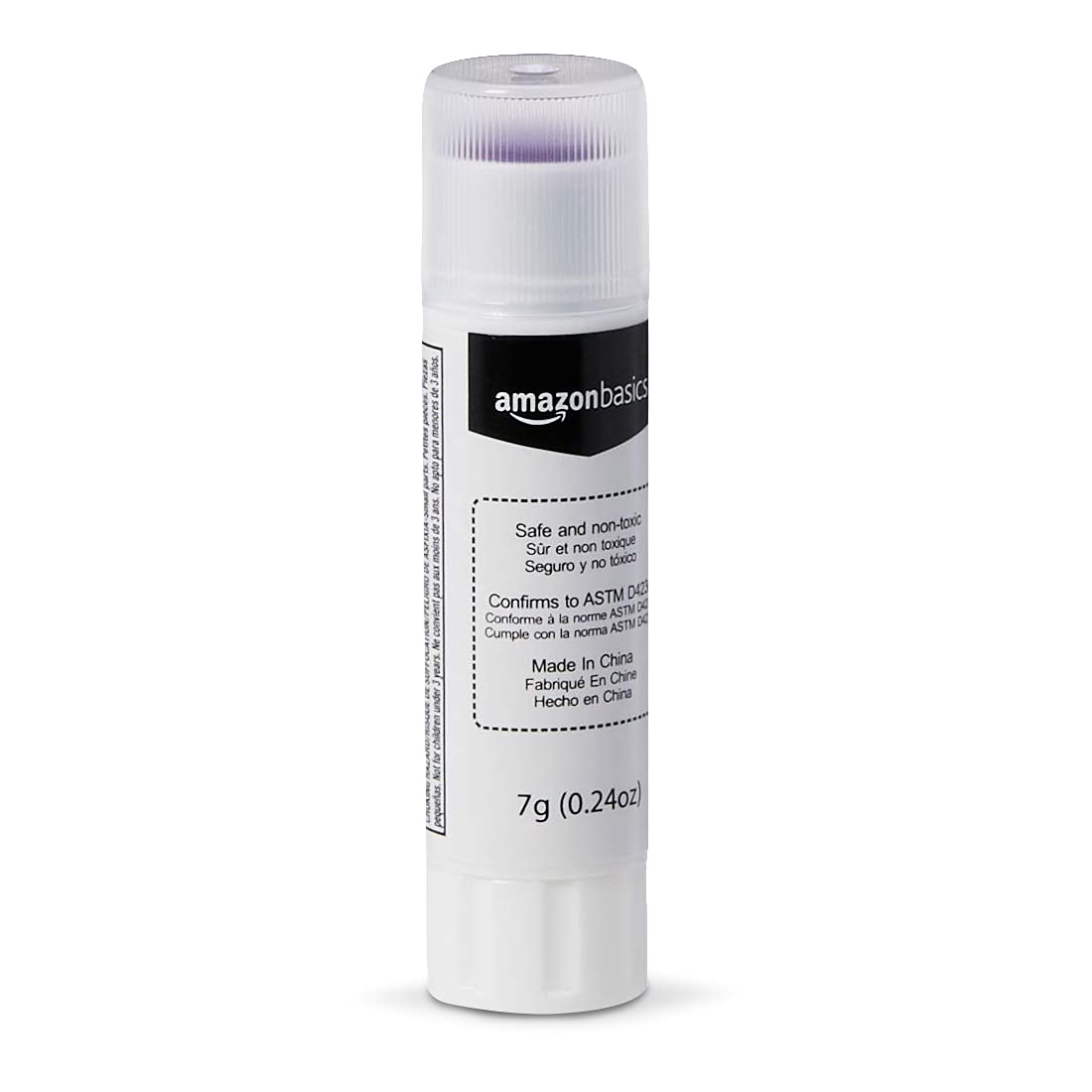 Amazon Basics Purple Washable School Glue Sticks, Dries Clear, 0.24-oz Stick, 30-Pack