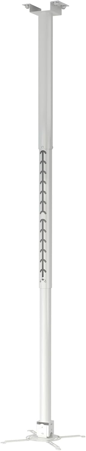 Projector Mount, 42.5 inch to 59 inch Adjustable Height ,Universal Full Motion Ceiling Bracket 22lb Max Weight and Extendable Arms Tilt Rotating Swivel Mount for Home and Office Projector White