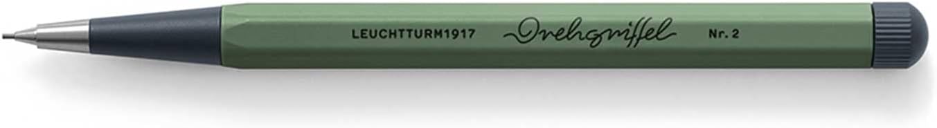 LEUCHTTURM1917 - Drehgriffel Mechanical Pencil - Refillable Writing Stylus with 0.7 mm HB Graphite Lead (Olive)