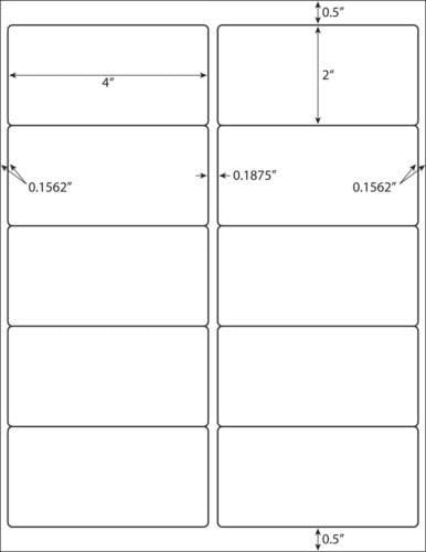 8-1/2 x 11" Neon Color High Light Fluorescent Labels for Laser & Inkjet Printer (Yellow Fluorescent, 4 x 2" - 10 Per Page | 2500 Labels)