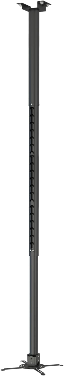 Projector Mount, 55 inch to 79 inch Adjustable Height ,Universal Full Motion Ceiling Bracket 22lb Max Weight and Extendable Arms Tilt Rotating Swivel Mount for Home and Office Projector Black