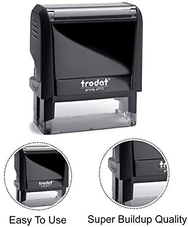 Notary Stamp Seal Ink Personalized Self Inking Stamp Custom Stamp Rubber Stamp Trodat 4913 Self Ink Notary Stamp - 7/8" x 2-3/8" Impression Area