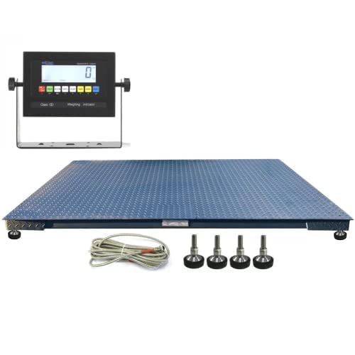 SellEton SL-6-x6-20K Heavy-Duty, Industrial Floor Scale, Metal Indicator with Platform Scale (72" x 72", 20,000 lbs x 2 lb)