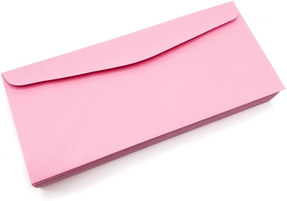 Limited Papers (TM) No. 10 Regular Standard Mailing Envelope - Pastel - Soft - 24 Pound (4.8 inch x 9.5 inch) - Announcement, Invoices, Checks, Letters, Contracts, Business Envelopes (Pink, 2500)
