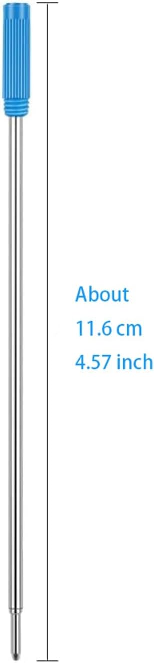 MengRan 4.5'' Ballpoint Ink Pen Refills for Twist Pens,1mm Medium Tip, Compatible with Cross Pen Refills (8511)(10 Pcs Blue Ink)