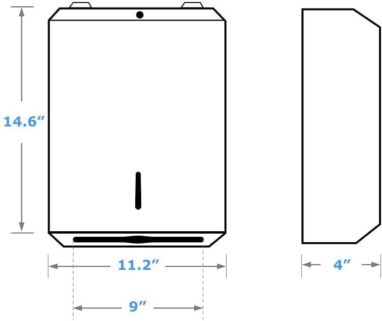 Paper Towel Dispenser Wall Mount Commercial, Fingerprint -Proof Paper Towel Holder for c-fold/Multi-fold/Tri-fold, Touchless Hand Towel Dispenser with Lock