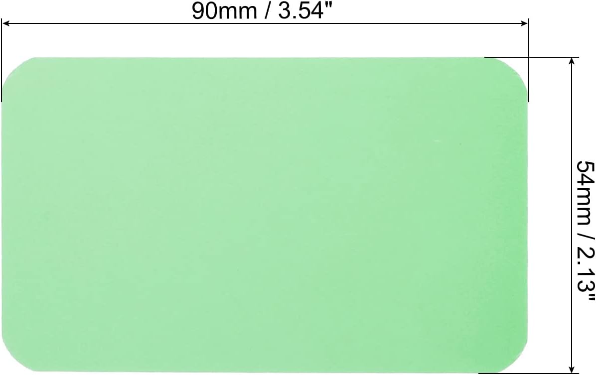 PATIKIL 3.5" x 2" Blank Paper Business Cards, 100 Pack Small Index Flash Cards Words Message Note Card Mini Paper Tags for DIY Gift Craft Scrapbooking, Green