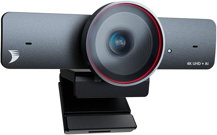 WYRESTORM 4K Webcam with AI Tracking, 120° FOV Wide Angle, Auto Framing, 90fps, 8X Digital Zoom, Dual AI Noise-canceling Mics, Video Conference Room Camera, Zoom Certified, Works for Microsoft Teams