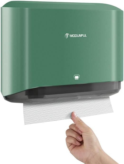 Paper Towel Holder Wall Mount: Commercial Paper Towel Dispenser for Multifold/Trifold/c Fold Hand Paper Towel, Adhesive Paper Towel Holder No-Hole Installation 200 Sheets