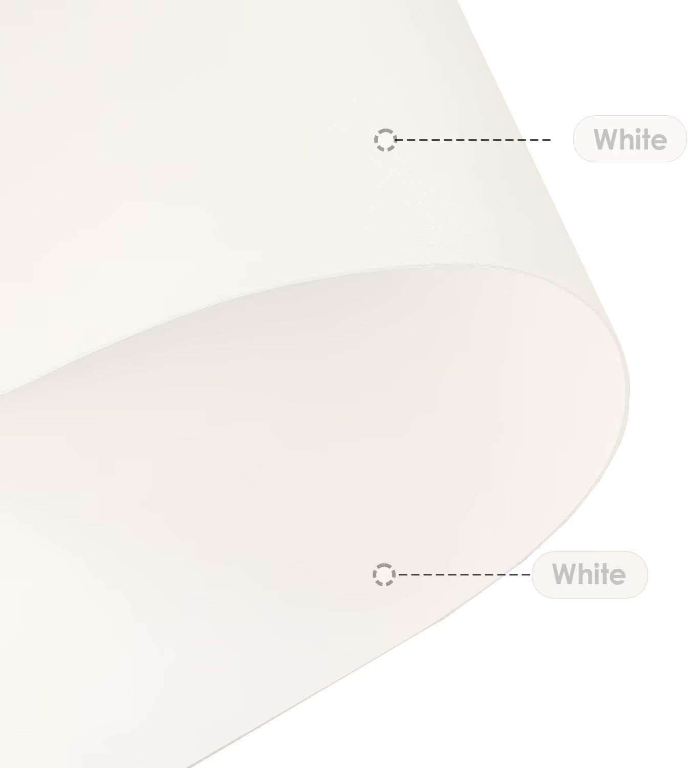 Leather Table Cover,1.8mm Thick,30x48 Inch Table Protector,Table Pads for Dining Room Table Rectangular,Table Cover Protector.(White+White,30x48)