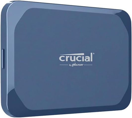 Crucial X10 6TB Portable SSD, Up to 2,100MB/s, USB 3.2 USB-C, External Solid State Drive, Compatible with Windows, Mac & Android, Durable Storage for Games, Photos & Files, Blue - CT6000X10SSD9-02