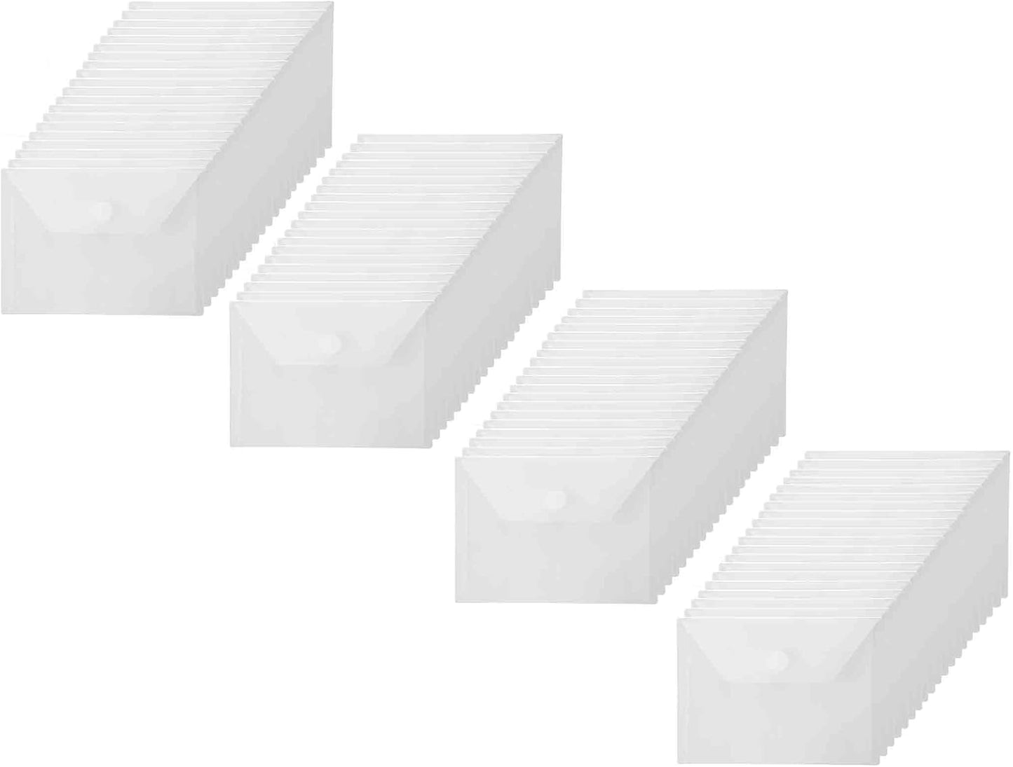 4x6 Plastic Envelopes Hook Loop Closure Coupon Receipt Storage Holder 80 Pack (80 pack)