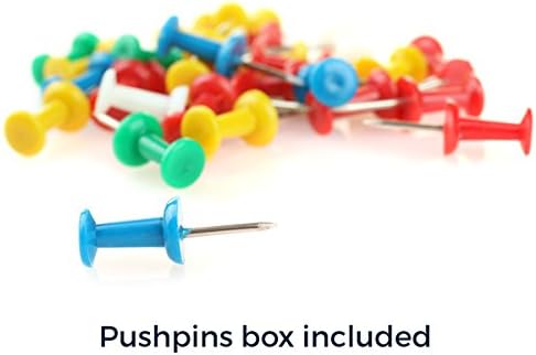 PinPix 12x12 Inch Cork Bulletin Board. This Decorative Framed Pin Board Comes with Dark Stone Design and a Satin Black Frame. Ideal for Home Office Decor or Message Board (PinPix-1808)