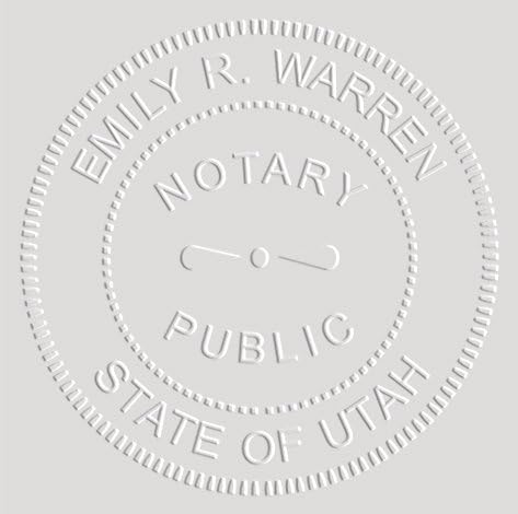 MaxMark Notary Seal Round Embosser for Utah State - Includes Gold Burst Seal Labels (42 Count)